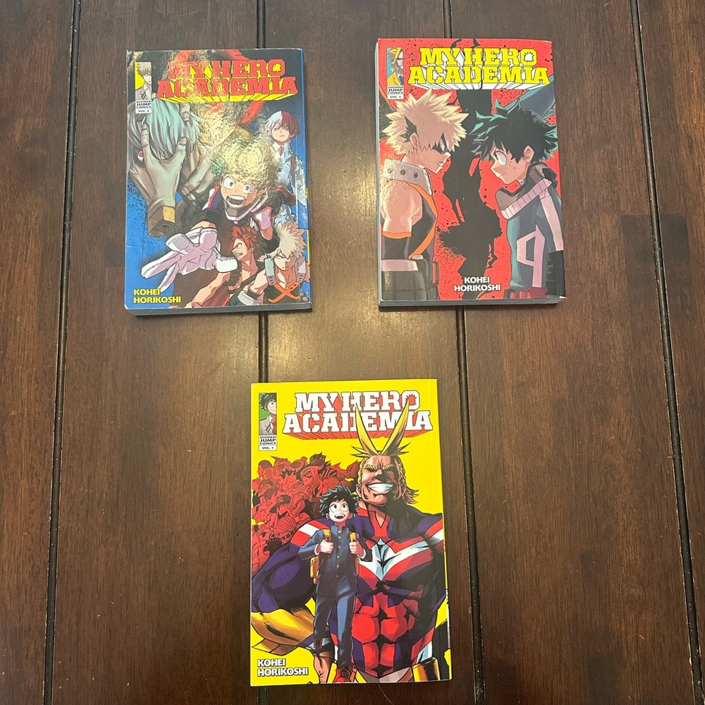 My Hero Academia Manga/Books Volumes 1-3